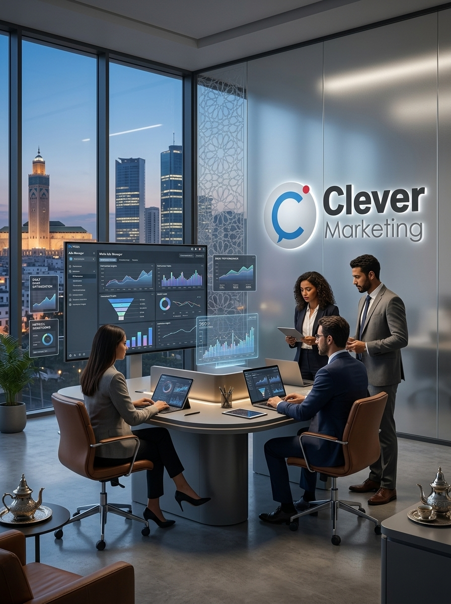 Équipe Clever Marketing agence publicité digitale Fès Maroc