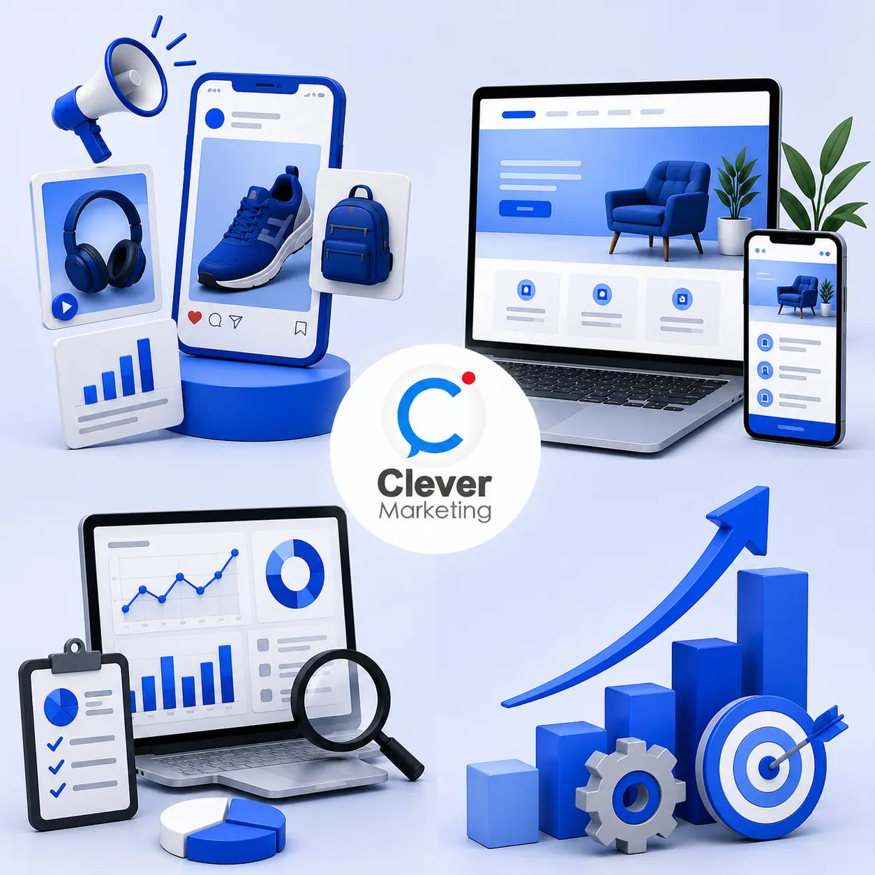 Équipe travaillant sur des packs marketing digital au Maroc — stratégie, publicité et SEO